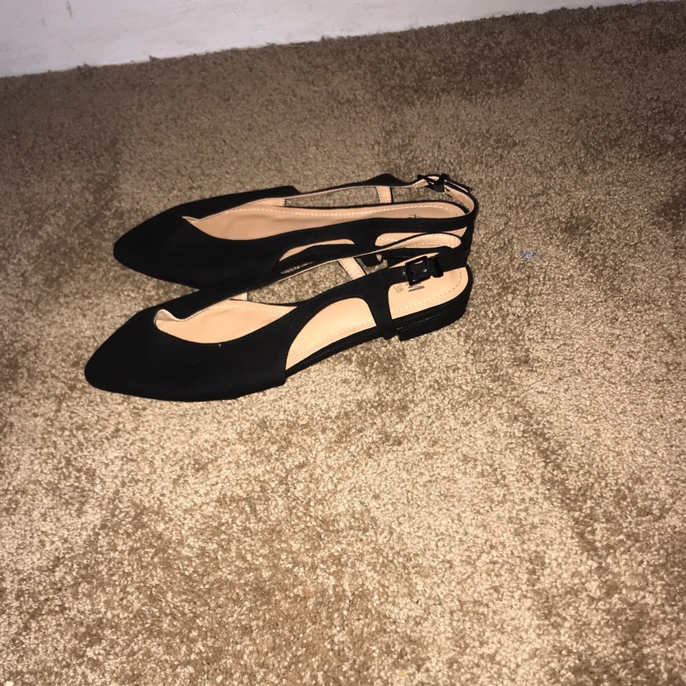 Black Velvet Flats - Brand New